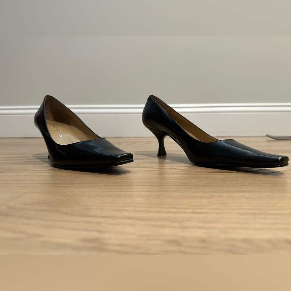Bandolino Black Leather Women's Heels 6.5M